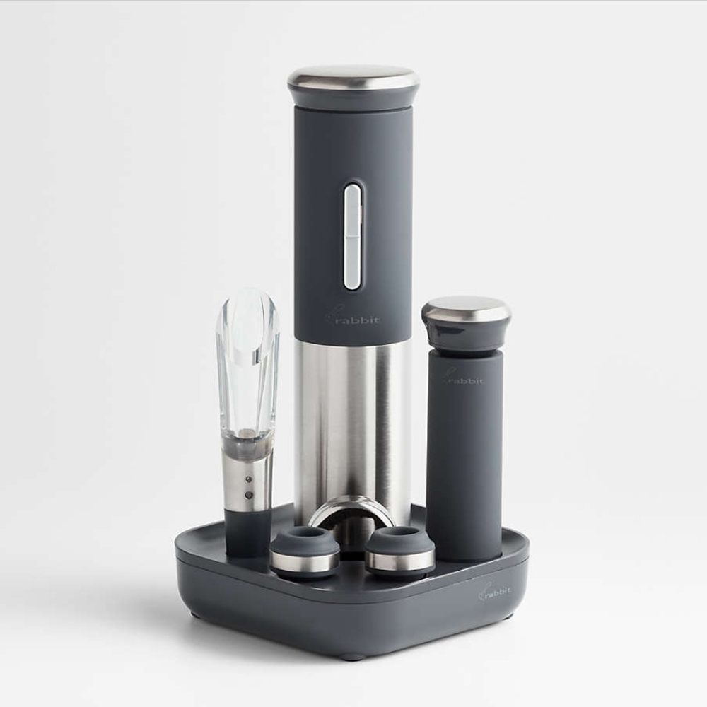 NIB✨️ Rabbit 8-Piece Electric Wine Opener, Preserver, Aerator, Stopper Set